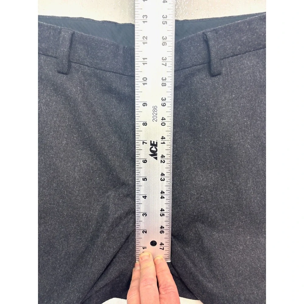 vtg Banana Republic Dawson 35x32‎ Heavy Flannel Cotton Pants Straight Charcoal